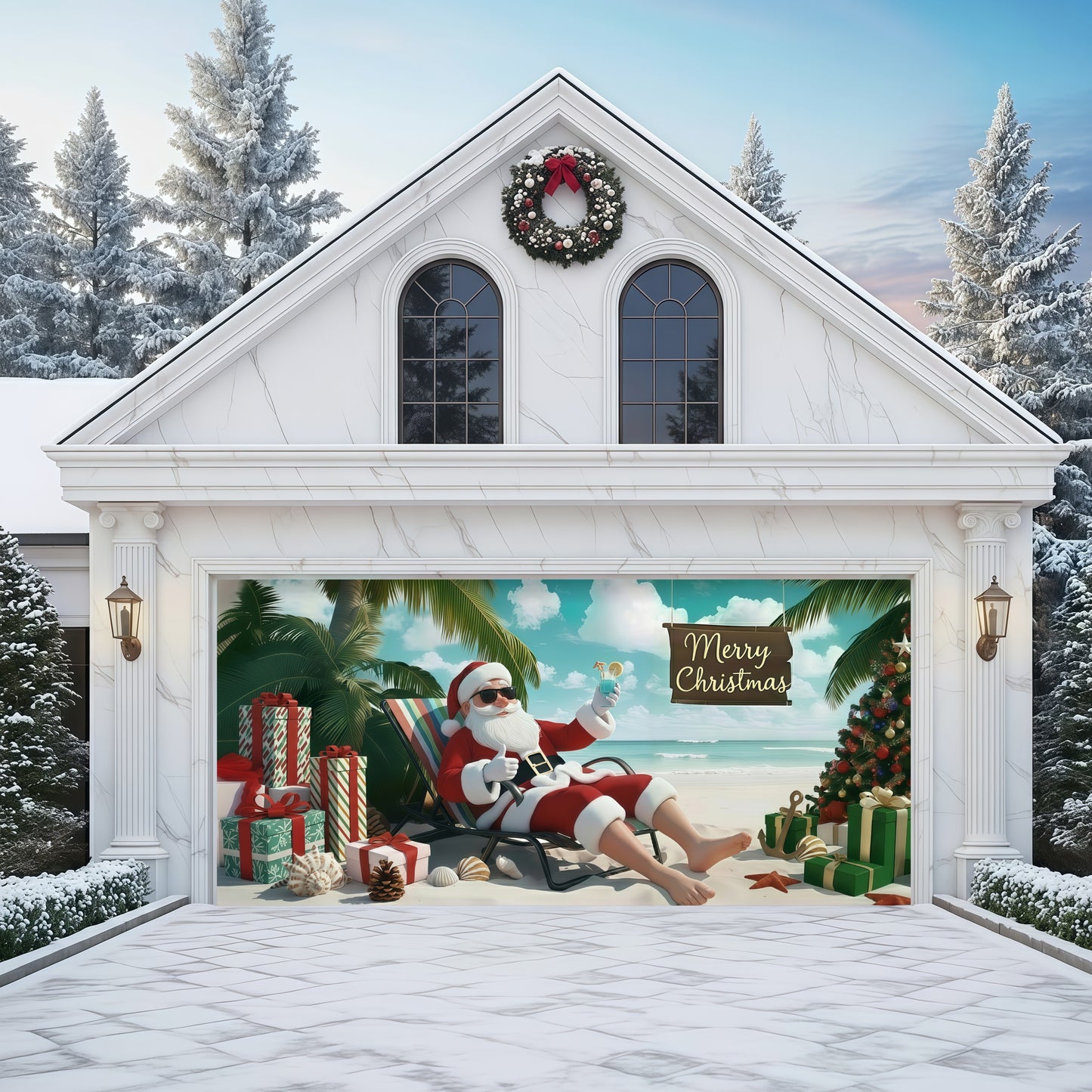 Christmas Paradise | Christmas Garage Door Cover