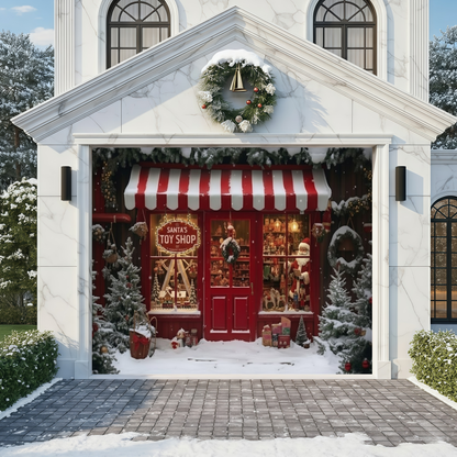 Santa's Toy Shop | Christmas Garage Door Cover