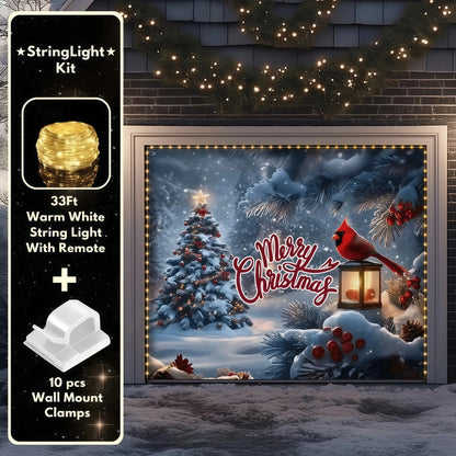 Cardinal's Christmas | Christmas Garage Door Cover