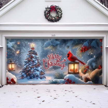 Cardinal's Christmas | Christmas Garage Door Cover