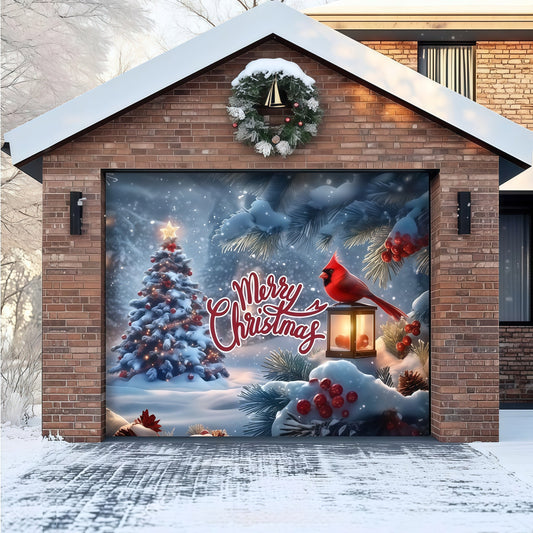 Cardinal's Christmas | Christmas Garage Door Cover