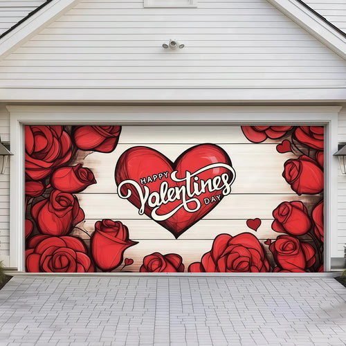 Valentine's Day (Roses) | Festive Garage Door Cover