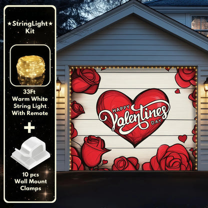 Valentine's Day (Roses) | Festive Garage Door Cover